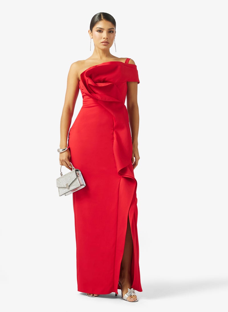 Iyra Off-Shoulder Side Slit Dress - Image 4